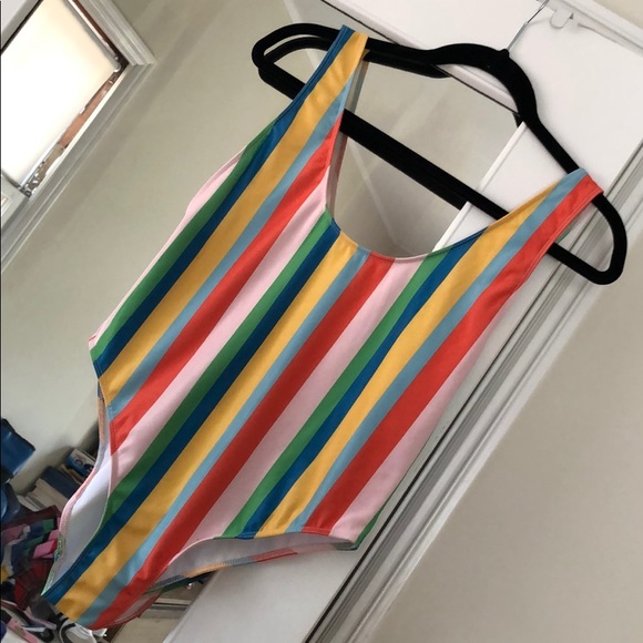 NWT! Zara Multicolored Stripe Swimsuit - M… - Picture 4 of 5